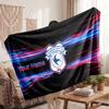 Cardiff City Personalisierte Fleecedecke Mit Fußballlogo, Individueller Name Text Weiche Warme Heimdecke