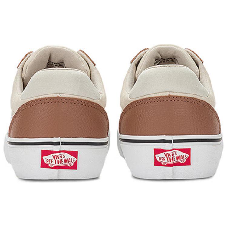 Vans Ward Deluxe Color Block Versatile Low Top Skate Shoes Men Sneakers Brown White VN000C4UB5X