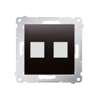 Keystone data socket cover, flat, double, anthracite, Si