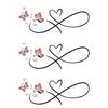 Ins Simple Love Flower Butterfly Swallow Mobius Ring Infinite Loop Wrist Tattoo Sticker