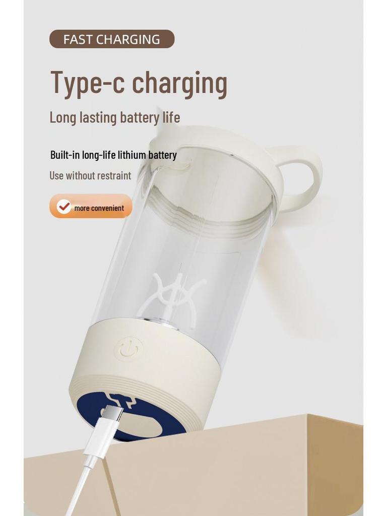 One-Button Electric Stirring Cup: Food-Grade, Automatic Shaker for Coffee, Milk, and Fitness Drinks