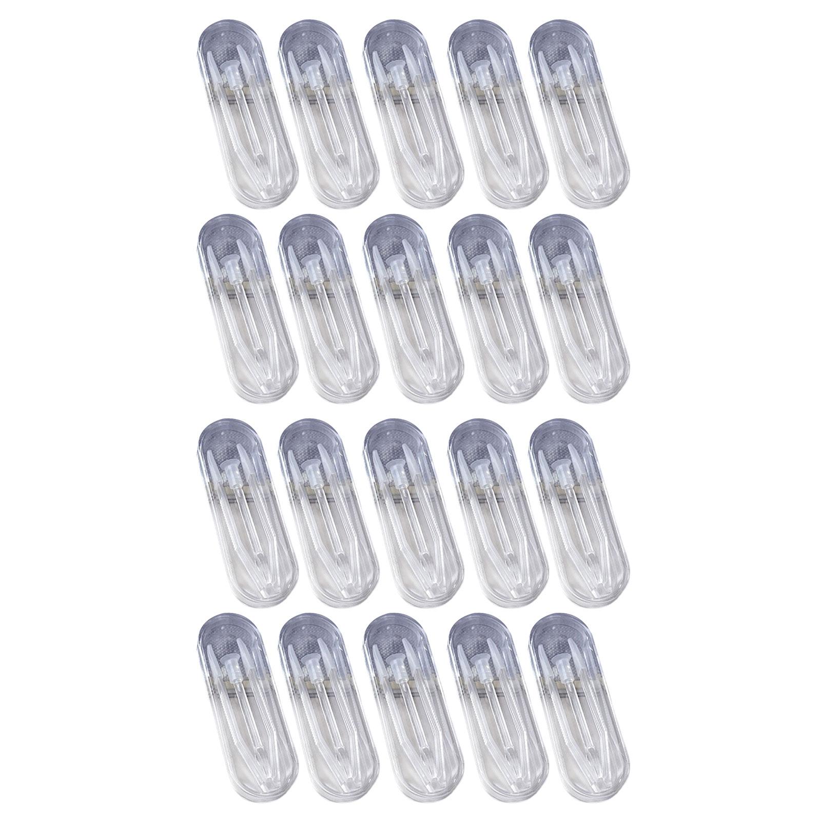 

20PCS Transparent Contact Lenses Tweezers With Suction Cup Stick Wearing Tool for Daily Use and Travel Essential прозрачный
