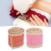 5 Rolls Burlap Lace Ribbon Decorative Jute Burlap Ribbon Roll for Crafts Festival Decor