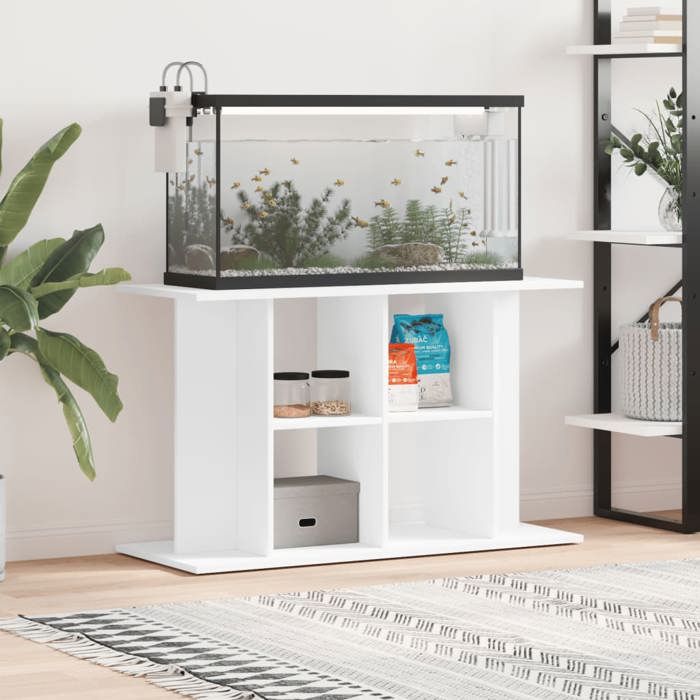 VidaXL Aquarium Stand White 100x40x60 Cm Engineered Wood 833583
