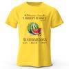 100% Cotton Watercolor Watermelon Tee - Artistic Fruit Print Soft Comfortable Casual Top for Summer