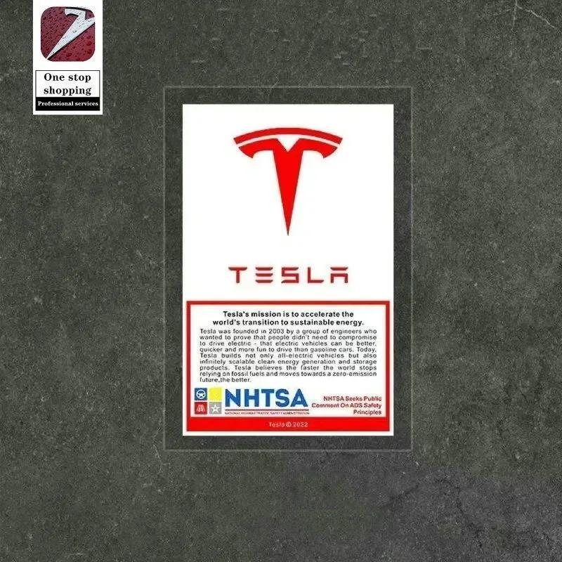 Car Sticker Tesla for American Tesla Model 3/Y/X/S Windshield Car Stickers, Electrostatic Stickers, Personalized Decorative Car