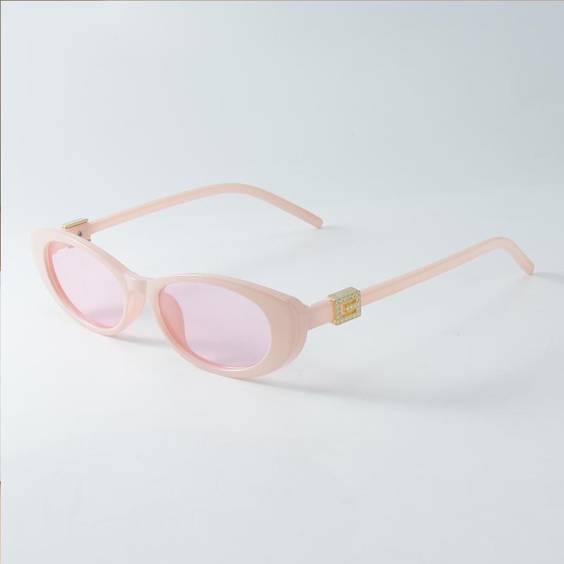 4Pcs Vintage Brand Design Cat Eye Sunglasses Women Men Retro Rivet Decoration Eyewear Small Frame Colorful Sun Glasses Female