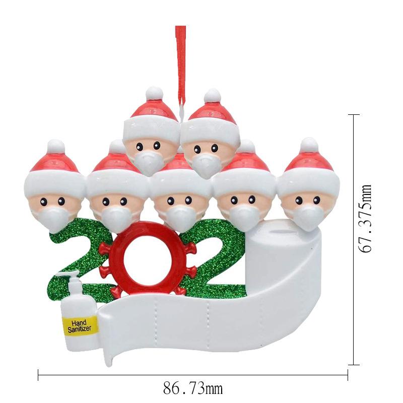 

2020 Quarantine Christmas Birthdays Party Decoration Gift Product Personalized Hanging Ornament, Pandemic -Social Distancing 7
