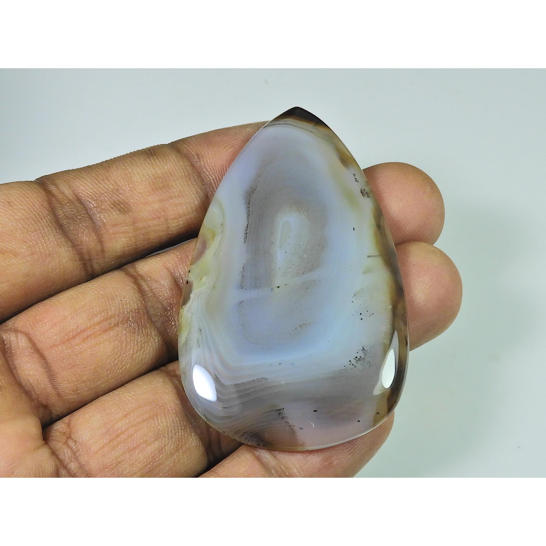 

90Cts. Натуральный Ботсванский агат груша кабошон россыпью драгоценный камень 36X61X04MM SK-4078