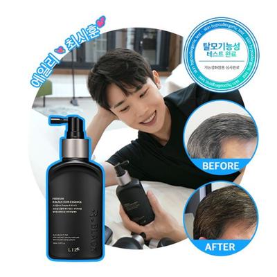 Liz K Choi Si-Hoon Recommended Premium Al Black Gray Hair Loss Hair Essence 150ml Scalp Care Clinic Care Protein Hair Tonic Ampoule, 1 Piece