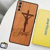 Buddha Jesus Guadalupe Wood Phone Case For Samsung Galaxy S25 Ultra S21 S22 S23 S24 Ultra S9 S10 S20 Plus S25 FE Cover