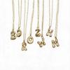 18K Gold Plated Balloon Bubble Hip Hop Necklace with 26 English Letters for Women
