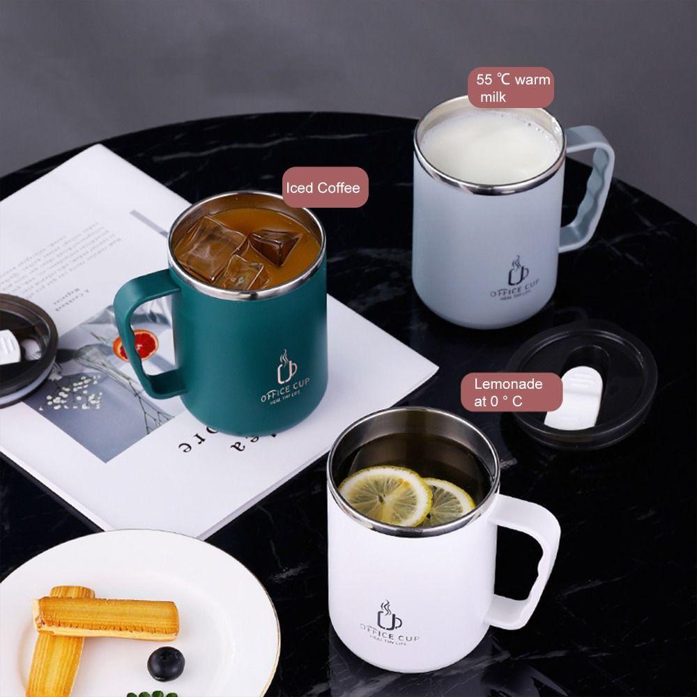 Cover Insulated Coffee Mug With Lid Double Wall Coffee Tumbler Stainless Steel Coffee Cup  Travel