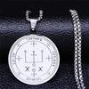 Guardian Angel Raphael Round Pendant Titanium Steel Necklace Unisex Jewelry