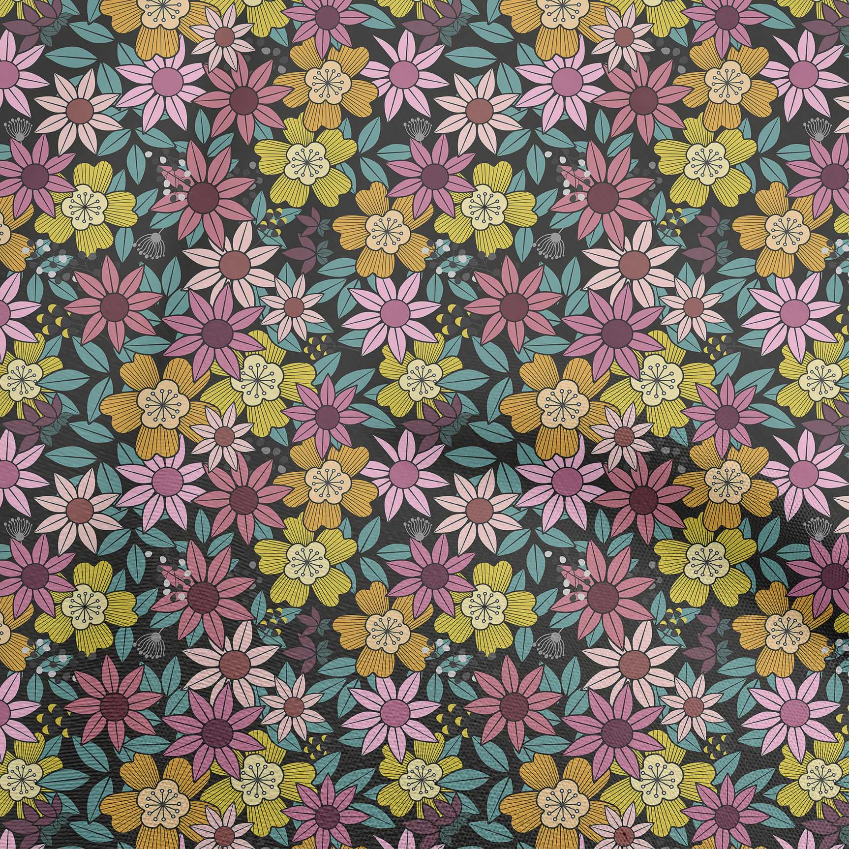 

OneOone Cotton Flex Brown Fabric Квітковий Ретро Одяг своїми руками Тканина для стьобання Тканина з принтом 40 дюймів 42 Inch Wide - Viscose Chiffon рожевий