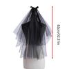 Dark Series Black Mesh Veil for Halloween Masquerade Party Bride Dress Up Wedding Veil for Parties Festival Props