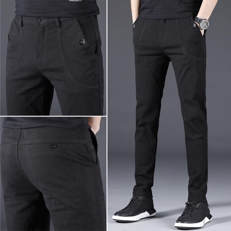 Men's casual pants summer thin trendy brand loose straight pants new men's elastic breathable sports pants