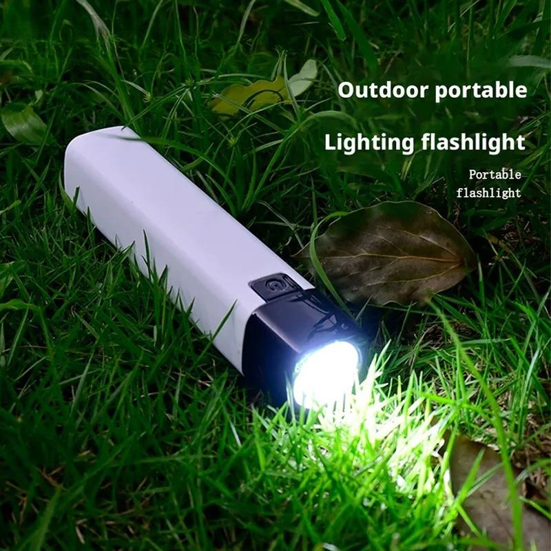 High Brightness Flashlight USB Charging Ultra Bright LED Torch 3 Gears Camping Flashlight Power Bank for Outdoor Hiking Fishing