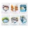 6 Sheet Water Resistant Decorative Transfers Nature Scene Sketches Crafting Journal Materials