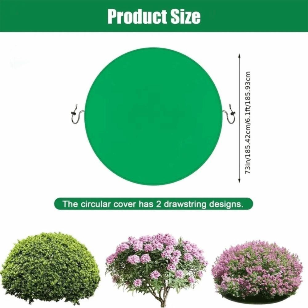Drawstring Closure Tree Freeze Protection Round Shape Frost Blanket  Outdoor Use