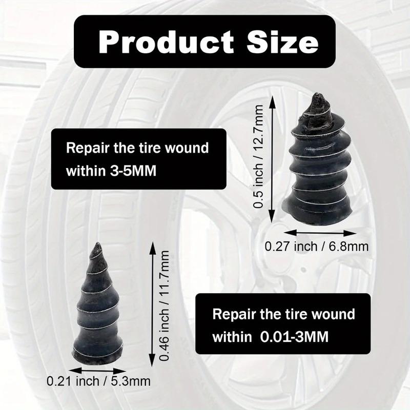 Tire Repair Rubber Nail,40PCS Tire Repair Rubber Screws Fast Tyre Self-Service Tool,Electromobile Tire Puncture Repair for Car