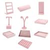 Luxurious Pink Jewelry Stand Pink Jewelry Display Tray Jewelry Storage Holder Velvet Fabric Material Perfect for Jewelry
