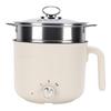 Electric Hot Pot with Steaming Basket Portable Multifunctional Cooking Pot for Ramen Noodles Pasta Egg Soup Oatmeal 304