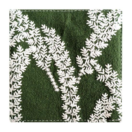 

Вышитая двухслойная подставка под горячее, термостойкая, нескользящая салфетка на стол для чашек, тарелок, многоразовая, элегантный декор для кухни, столовой, дома, ресторана, улицы F