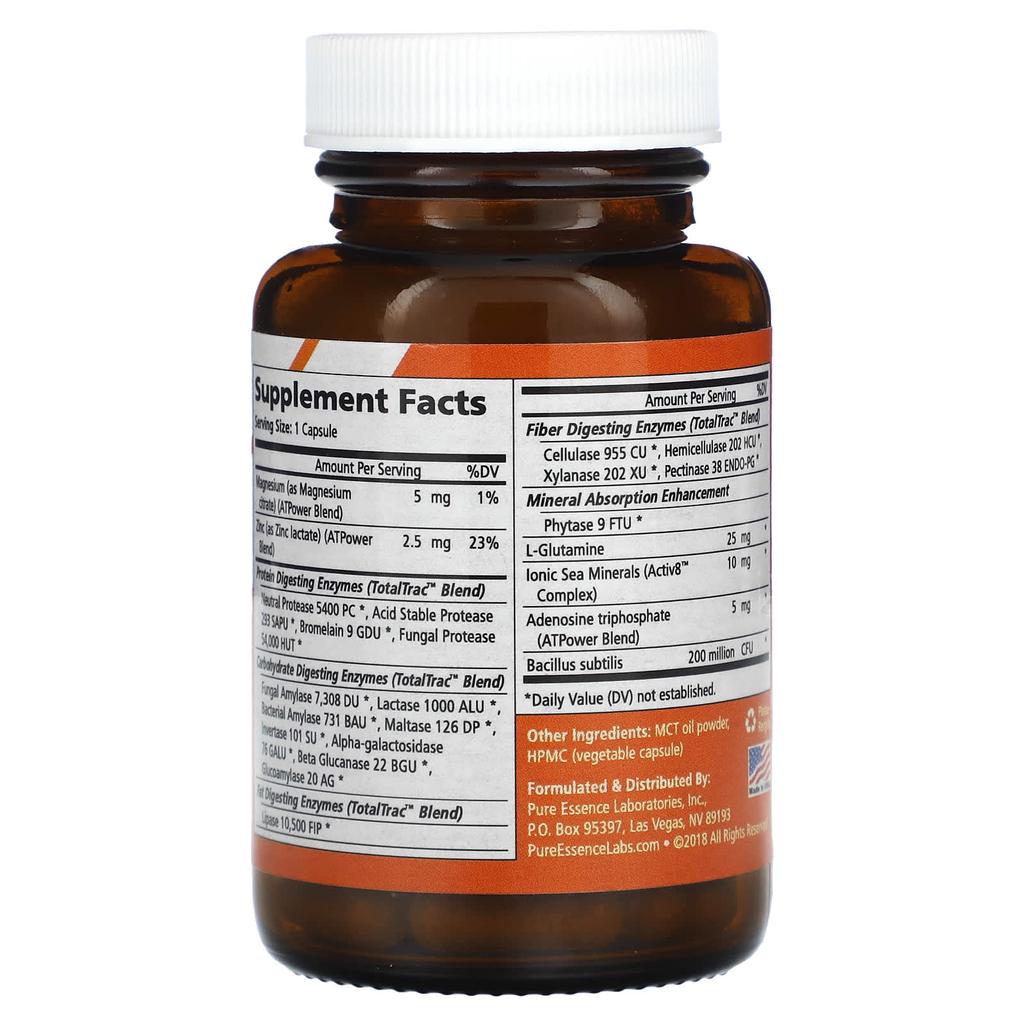 Pure Essence Real-Zymes, Keto, 30 Veggie Capsules