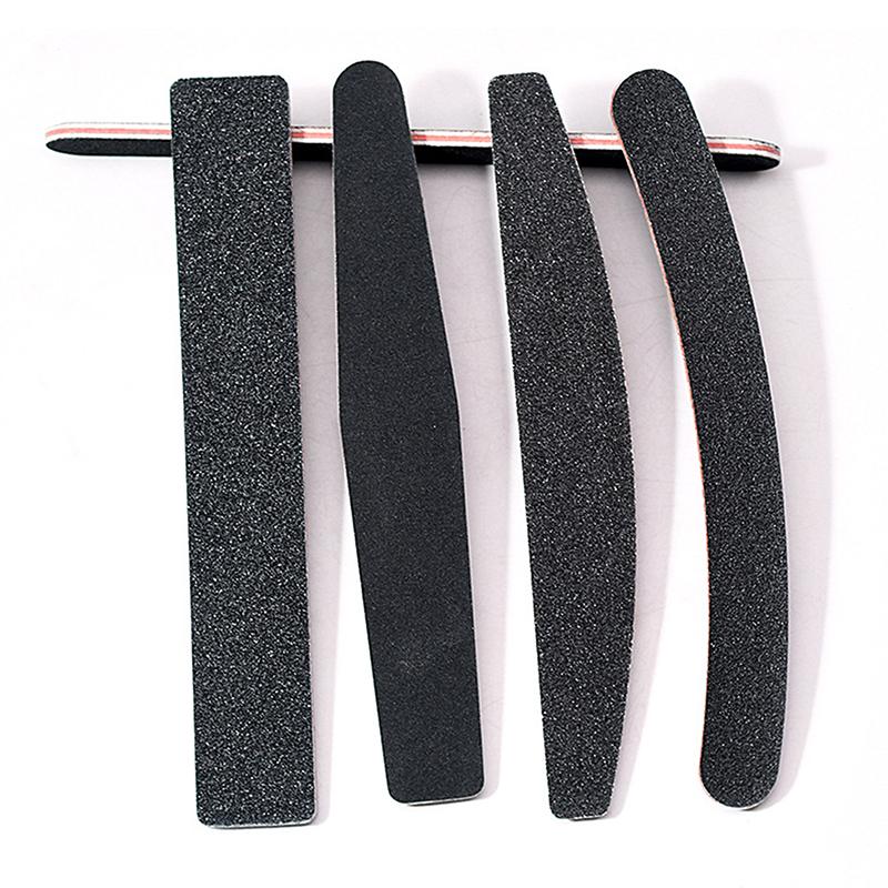 5Pcs Strong Thick Nail File Black 100/180 Grit Professional Sandpaper Cuticle Remover Buffer Files Manicure Tool Set Accessories