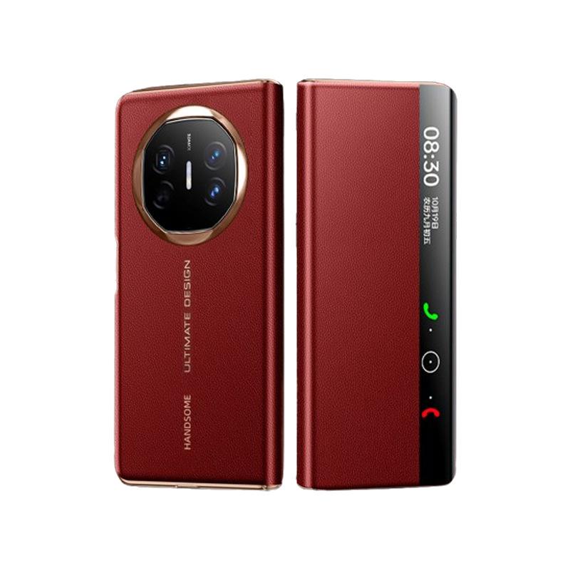 

Этот чехол подходит для Huawei MateX6. Он оснащен откидной крышкой с узором личи, умным объективом и полностью закрытым кожаным чехлом для режима сна. Huawei Mate X6