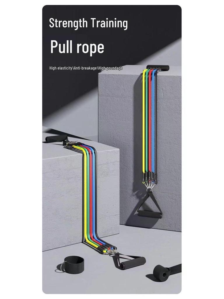 Elastic Resistance Band for Home Fitness and Chest Muscle Training