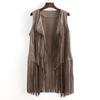 2023 European & American Spring/Summer Fashion Tassel Slimming Sleeveless Vest for Women