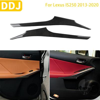 For Lexus IS250 300 350C 2013- Accessories Car Carbon Fiber Interior Gear Side Panel Trim Stickers