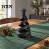 Minimalist Winter Seasonal Accents 3D Printed Christmas Tree Candle Holder, Spiral Small Shaped Modern Holiday Atmosphere Lighting Tealight