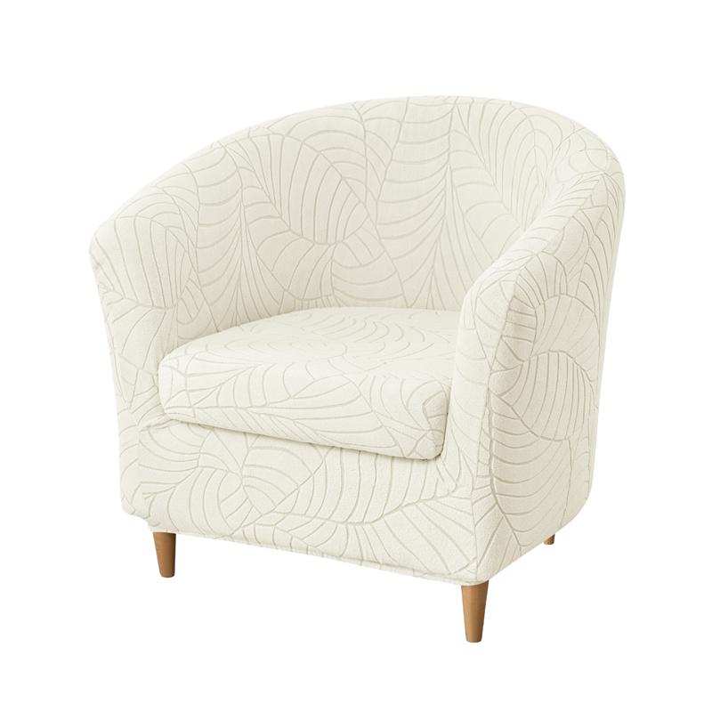 

1 Set Jacquard Armchair Covers Stretch Bar Club Chair Cover Slipcover Single Sofa Cover with Seat Cushion Cover for Home Counter