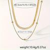 Fashion Women's Luxury Multi-layered Ball Bead Necklace Flat Snake Chain Daily Wear Exquisite Charm Personalized Zircon Gifts