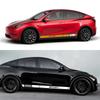 For Tesla Model Y 2PCS Car Door Side Stickers PVC Car Decorative Decals Waterproof Vinyl Film Auto Exterior Styling Accessories