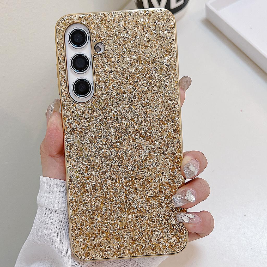 For Samsung Galaxy S24 FE Case TPU+PC Sparkling Glitter Phone Back Cover