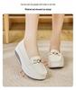 Cross-border Songgao Height-Increasing Plus Size Genuine Leather Bean Shoes for Women