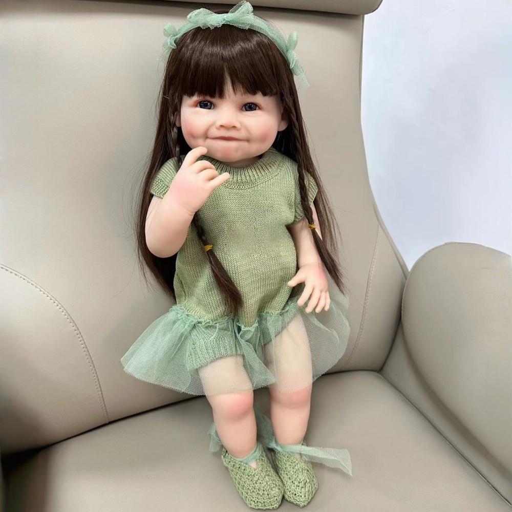 

22 55см Кукла Реборн с Полным Силиконовым Телом Рая Может Купаться Милая Улыбающаяся Кукла-Симуляция для Девочки Реалистичная Кукла-Младенец Игрушка Ребенок Малыш Подарки на День Рождения girl doll