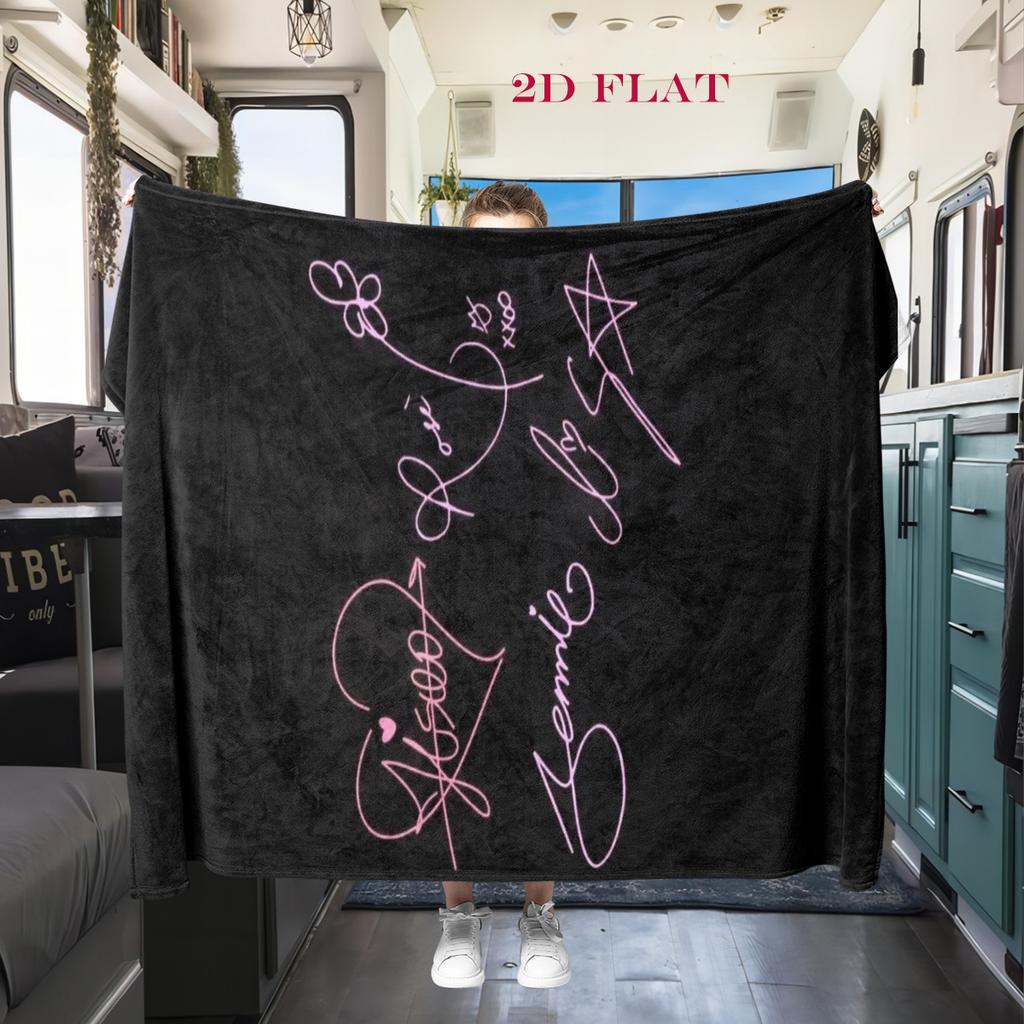 Blackpink Heartbeat Glow Decke Heimdeko Decke Maschinenwaschbar Digitaldruck Klimadecke