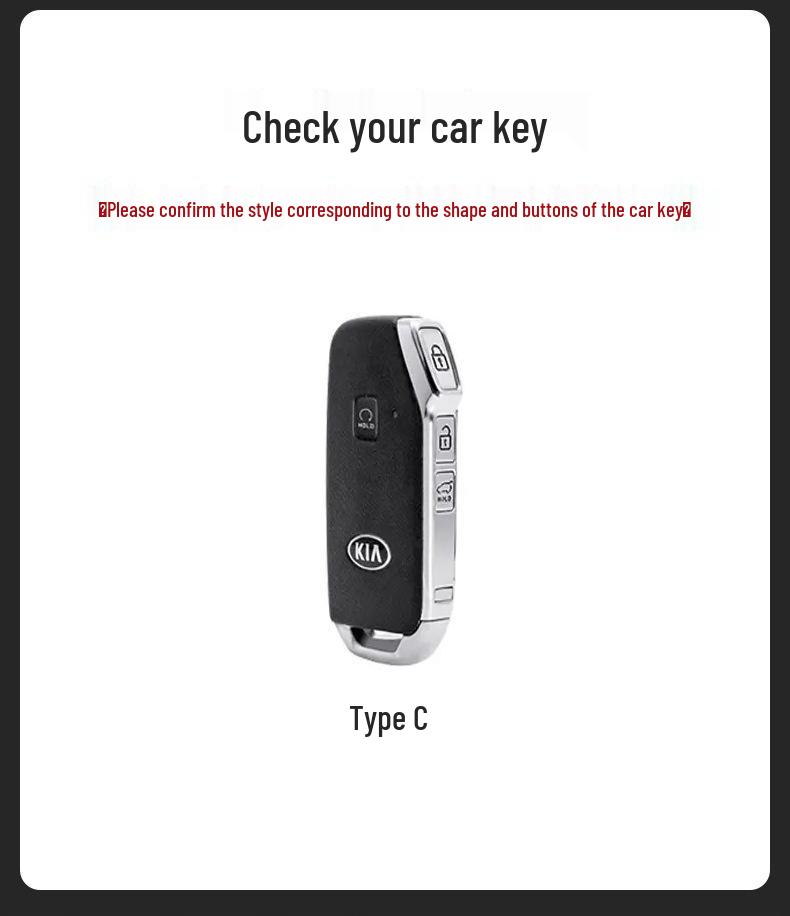 2024 KIA High-End Suede Car Key Case