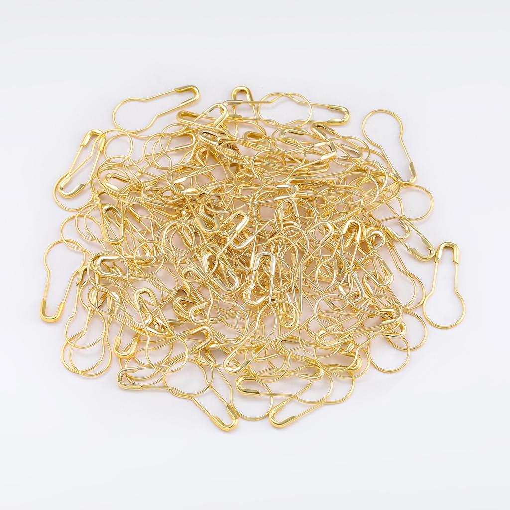 100Pcs/lot Metal Gourd Shape Safety Pins Paper Clip Fastener Craft DIY Sewing Tools Needles Large Safety Pin Brooch Accessories