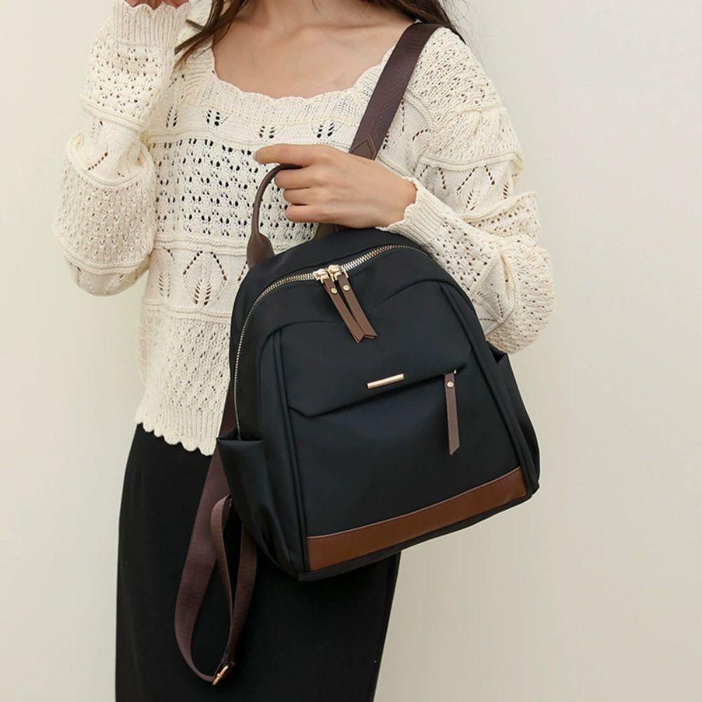 Large Capacity Nylon Backpack Canvas Oxford Shoulder Bag Vintage Women Backpack  Girls