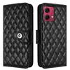 6-Color PU Leather Diamond Check-Patterned Wrist Strap Wallet Phone Case for Motorola Moto E13,E20,E30,E40,Moto G,Moto G Play,G04,G05,G13,G23,G53...