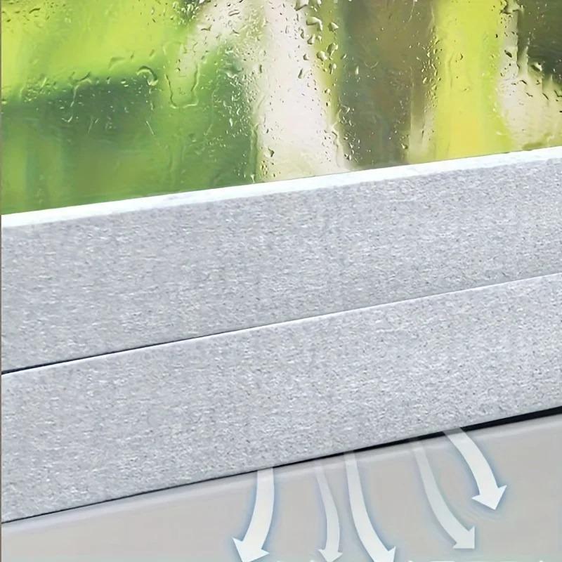 1pc Thickened Felt Water Absorbing Sticker Self Adhesive Window Glass Anti Condensation Water Absorption Winter Window