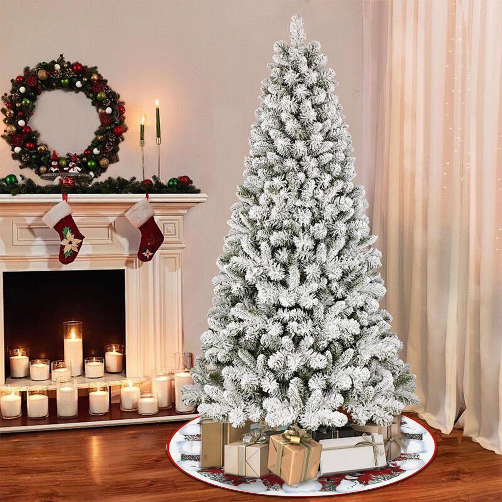 Snowflake Thick Christmas Tree Skirt Is Suitable For Holiday Party, Christmas Tree Decoration