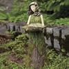 1Pc Mini Fairytale Forest Girl Bird Feeder Resin Crafts for Outdoor Courtyard Garden Patio Decoration