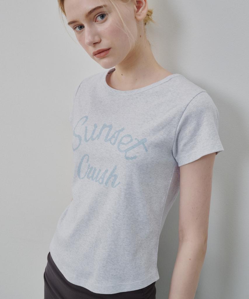 Ollibeudeollibeu Lettering Slim Fit Half Sleeve T-Shirt Ow6Me5640